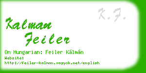 kalman feiler business card