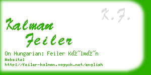 kalman feiler business card